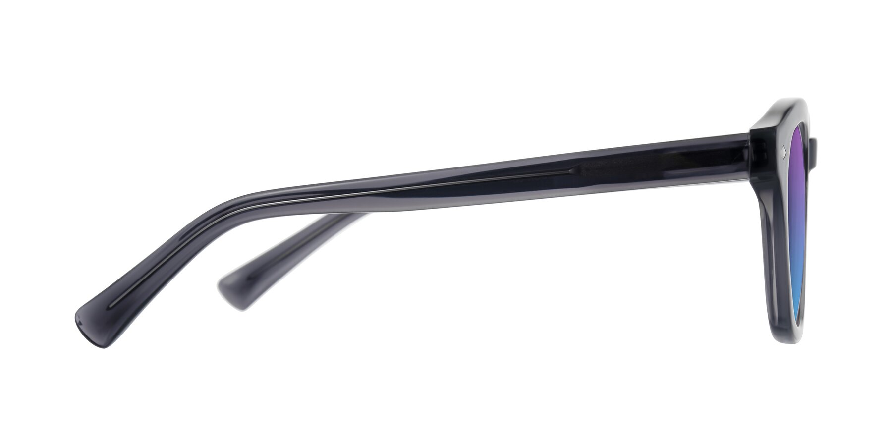Side of Nehrode in Gray with Purple / Blue Gradient Lenses