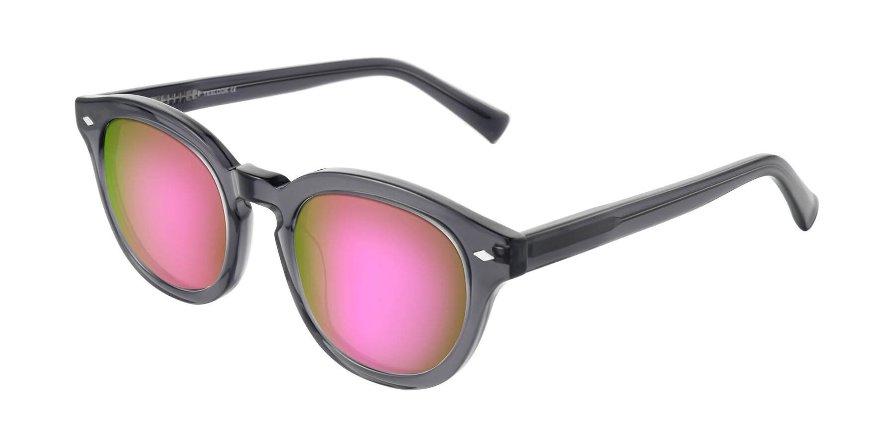 Angle of Nehrode in Gray with Pink Mirrored Lenses