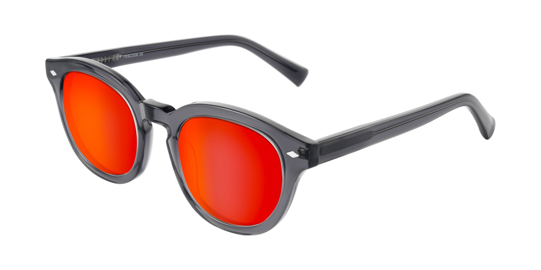 Angle of Nehrode in Gray with Red Gold Mirrored Lenses