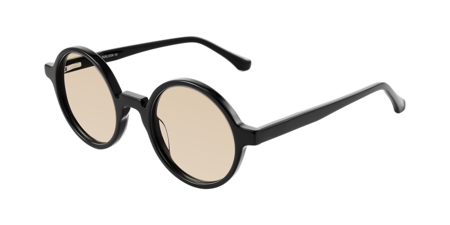 Angle of Clady in Black with Light Brown Tinted Lenses
