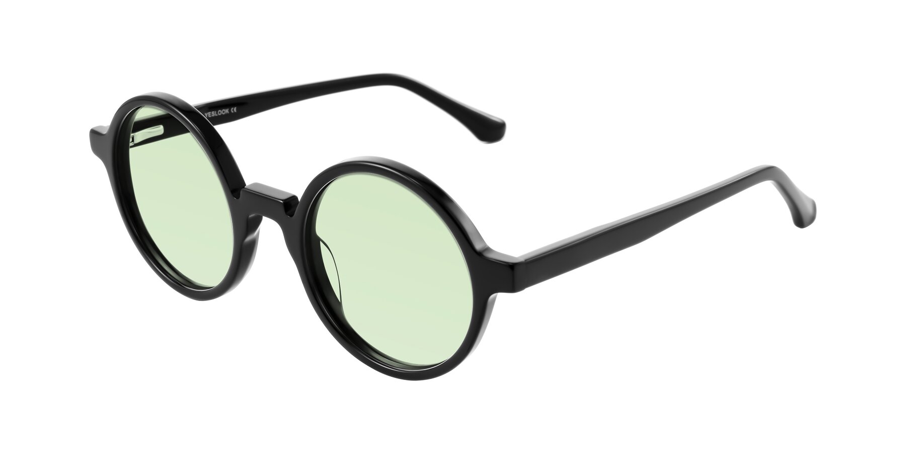 Angle of Clady in Black with Light Green Tinted Lenses