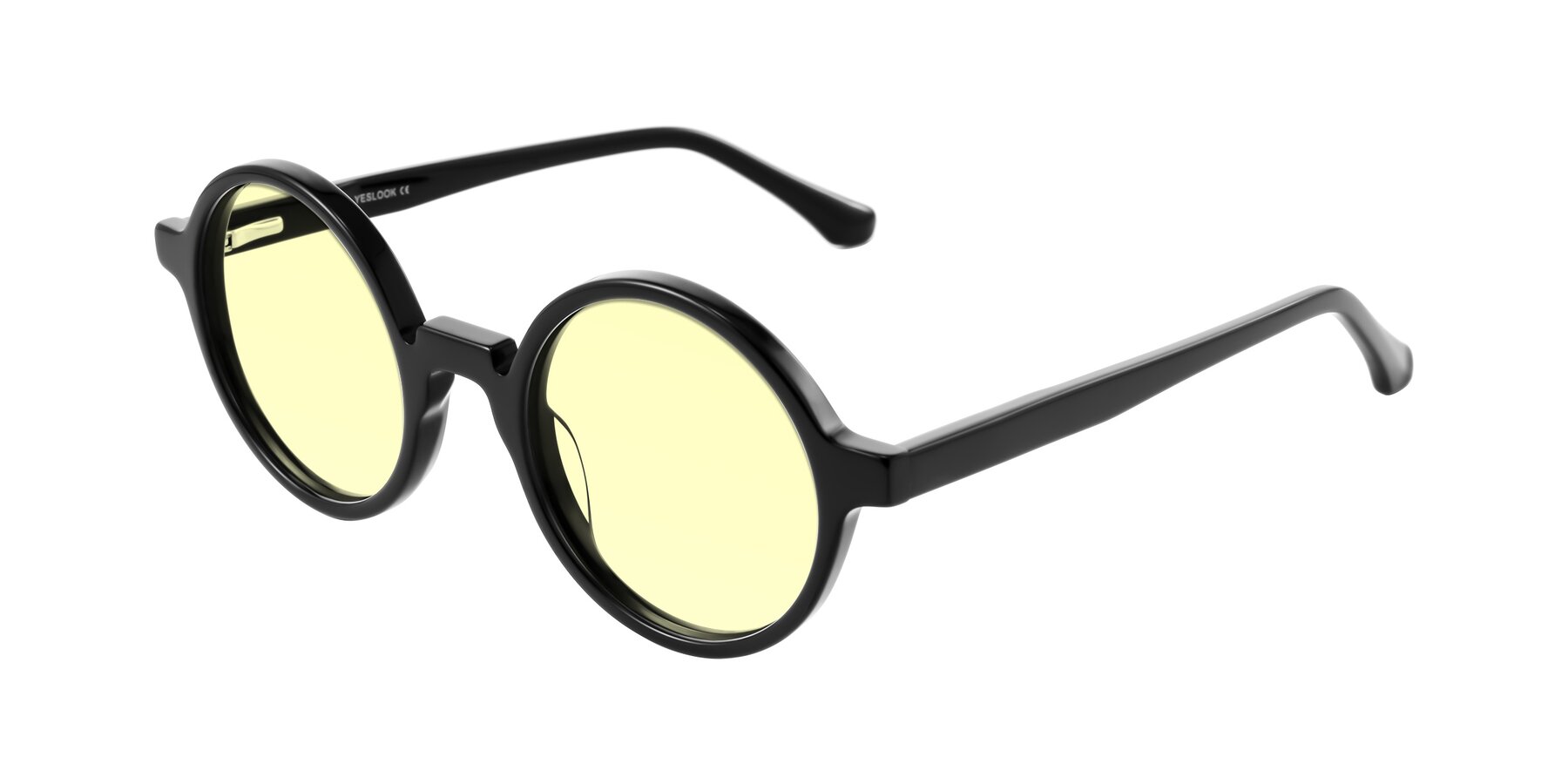 Angle of Clady in Black with Light Yellow Tinted Lenses