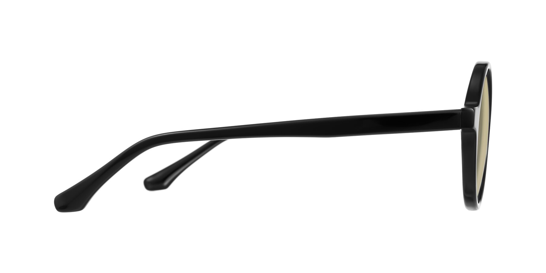 Side of Clady in Black with Light Champagne Tinted Lenses