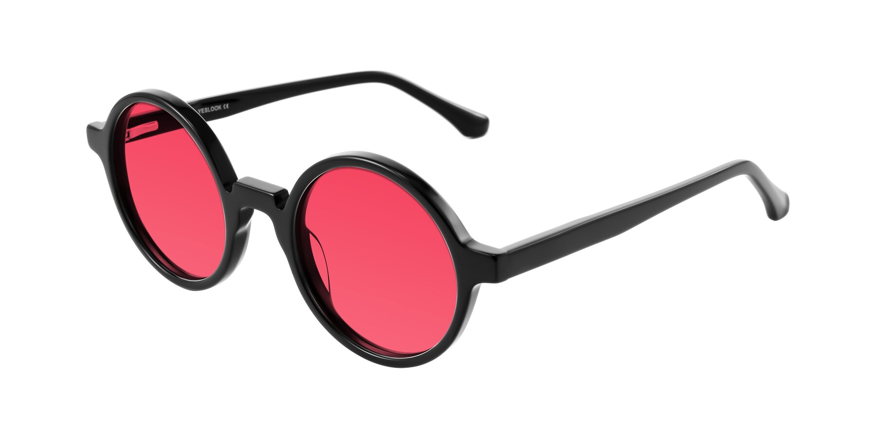 Angle of Clady in Black with Red Tinted Lenses