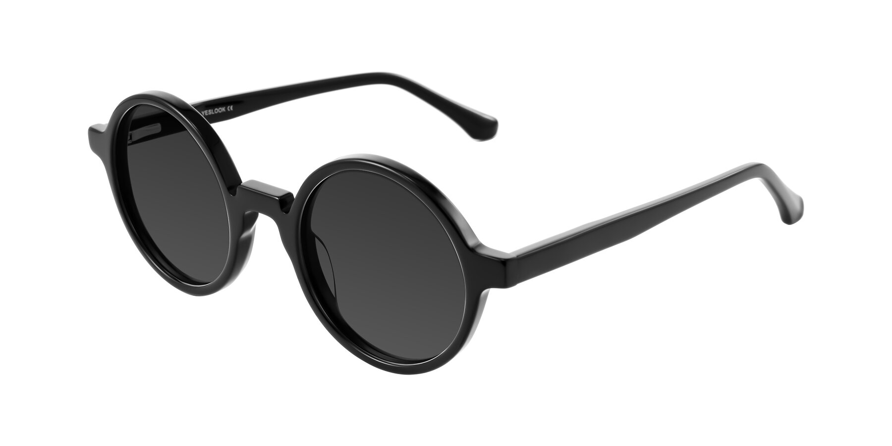 Angle of Clady in Black with Gray Tinted Lenses