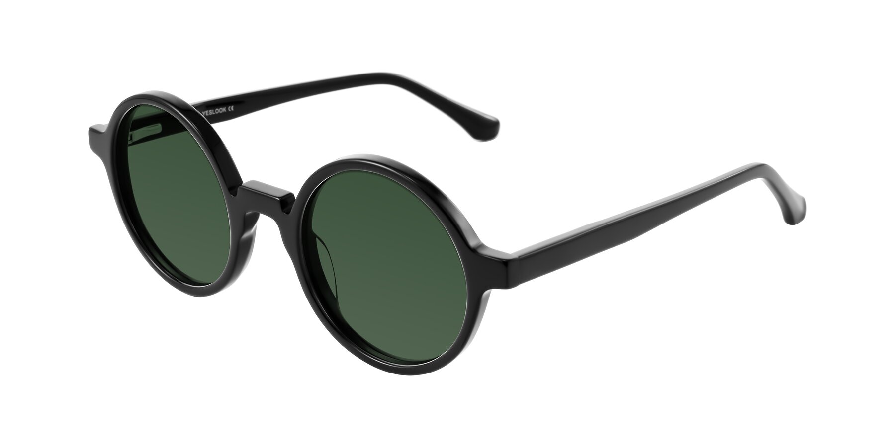 Angle of Clady in Black with Green Tinted Lenses