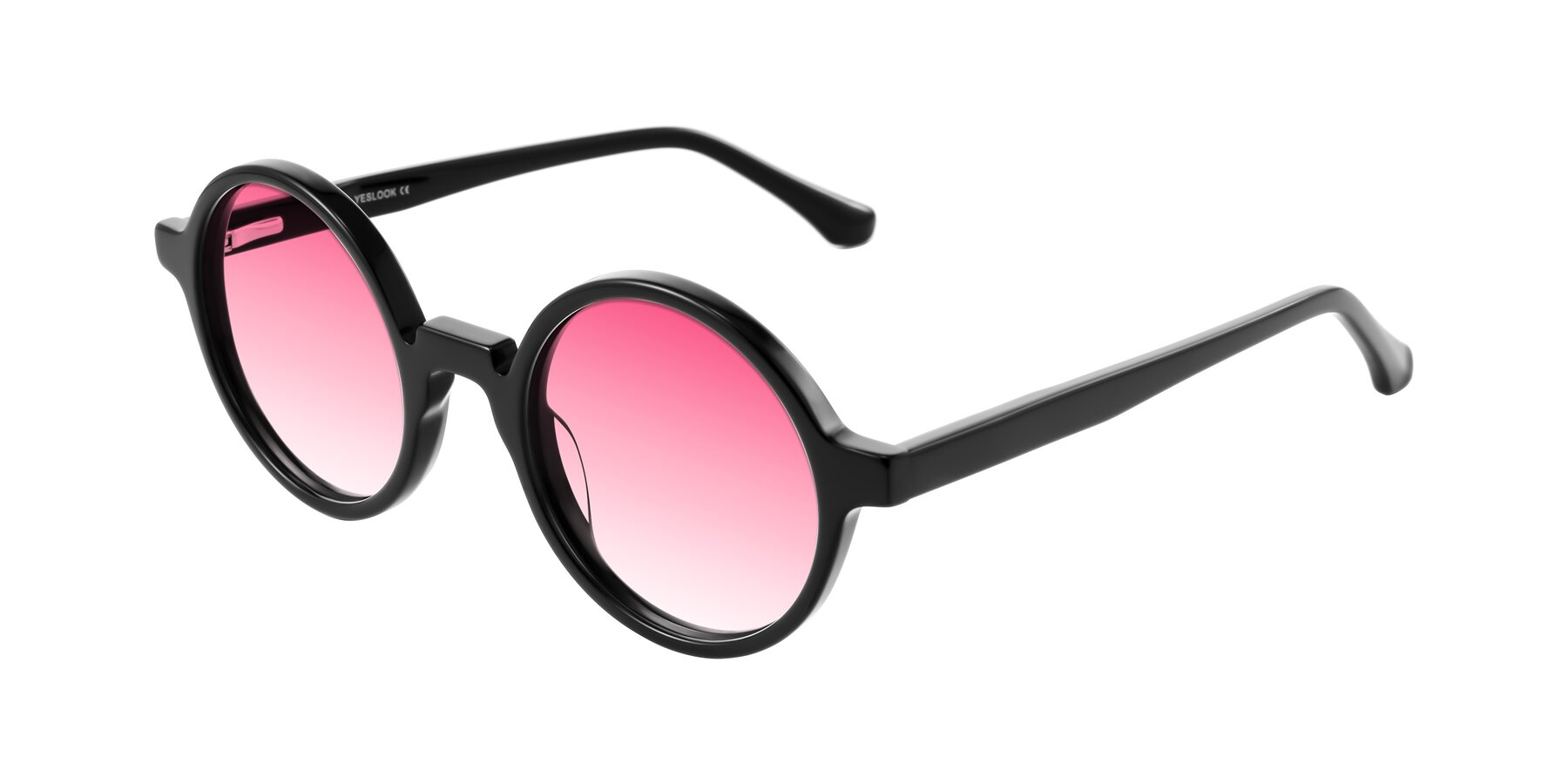 Angle of Clady in Black with Pink Gradient Lenses