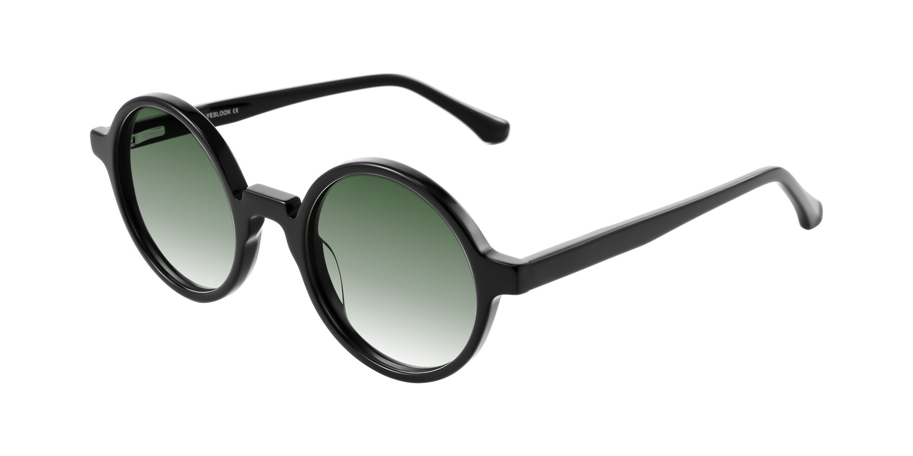Angle of Clady in Black with Green Gradient Lenses