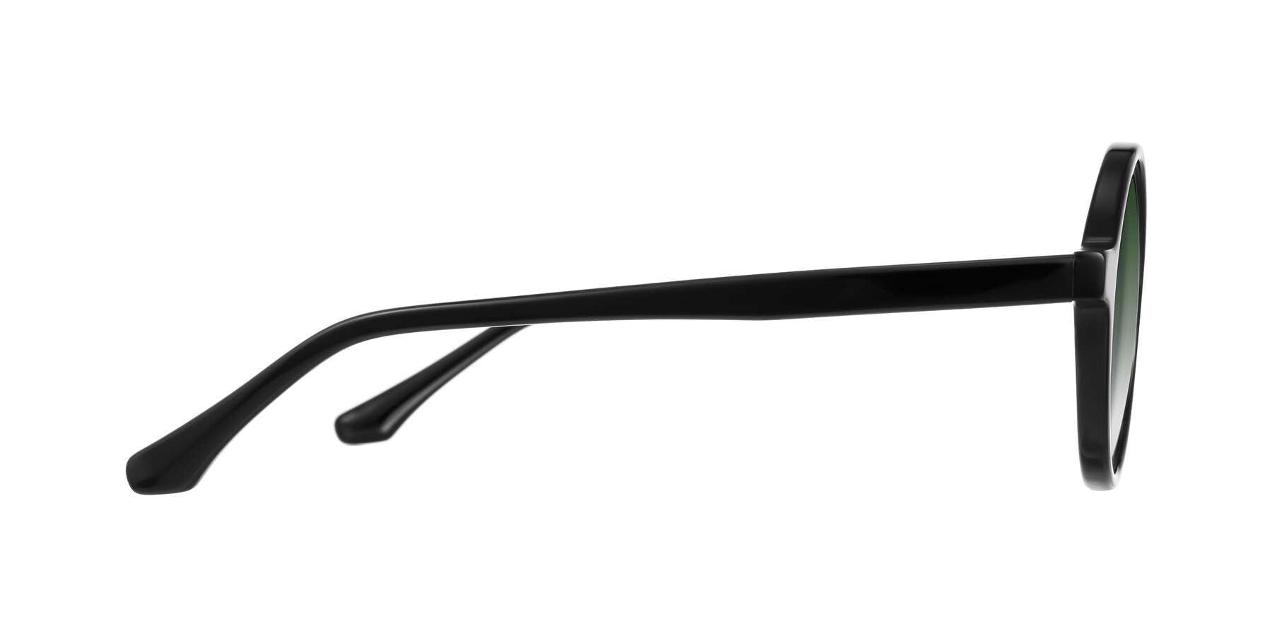 Side of Clady in Black with Green Gradient Lenses
