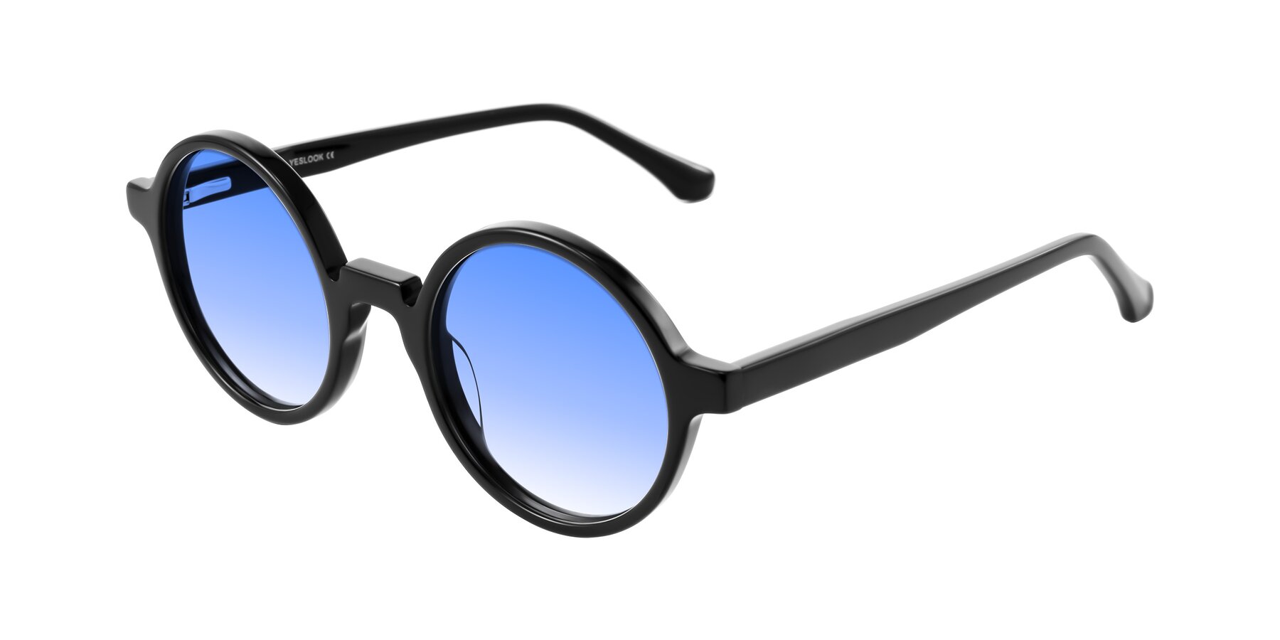 Angle of Clady in Black with Blue Gradient Lenses