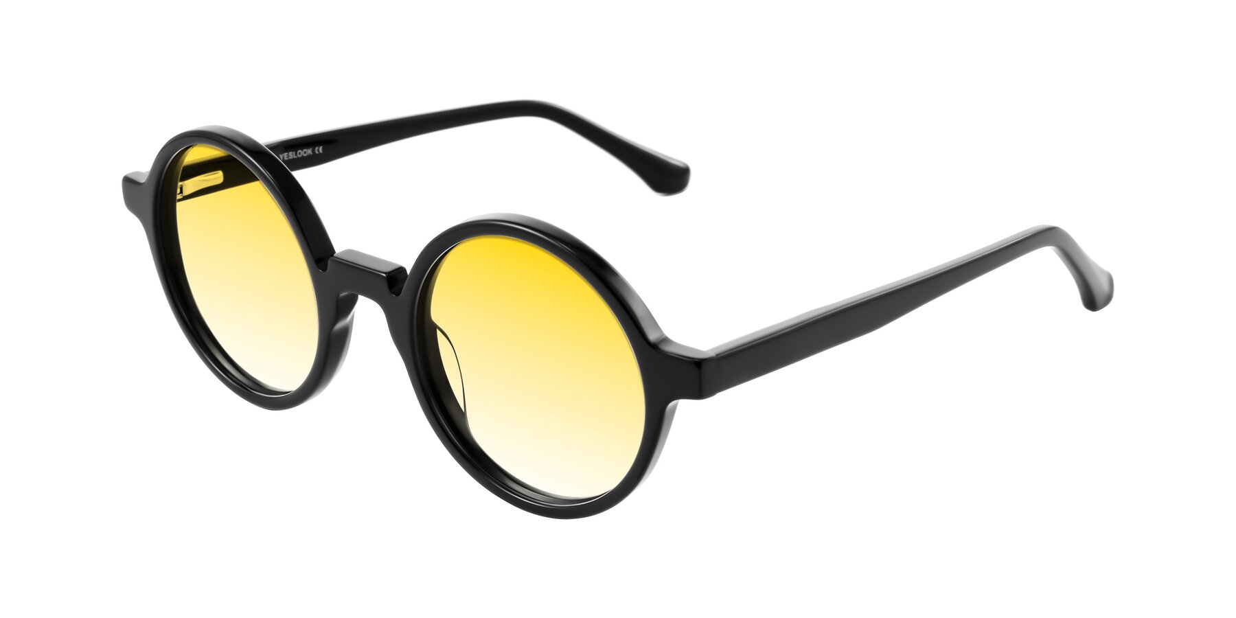 Angle of Clady in Black with Yellow Gradient Lenses