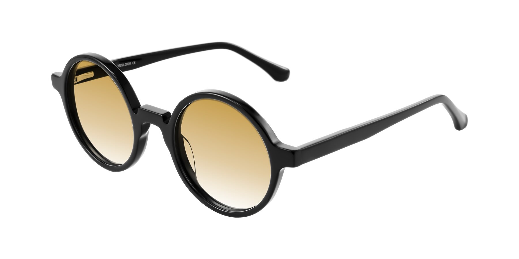 Angle of Clady in Black with Champagne Gradient Lenses