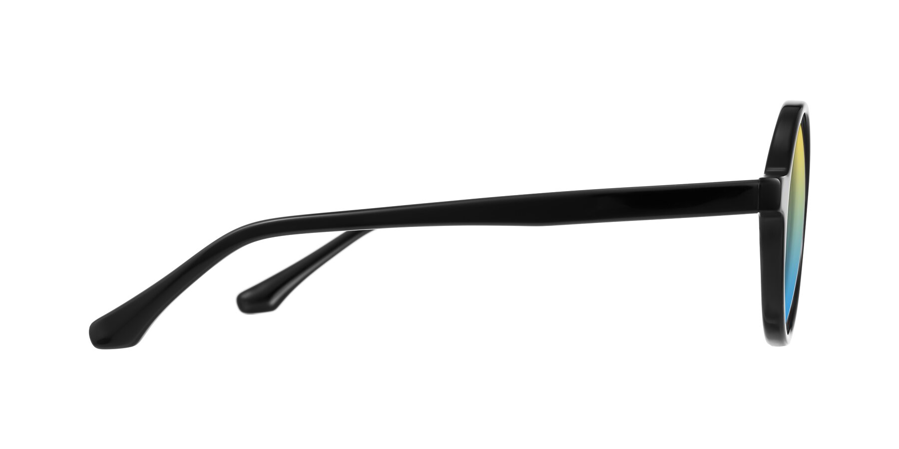 Side of Clady in Black with Yellow / Blue Gradient Lenses