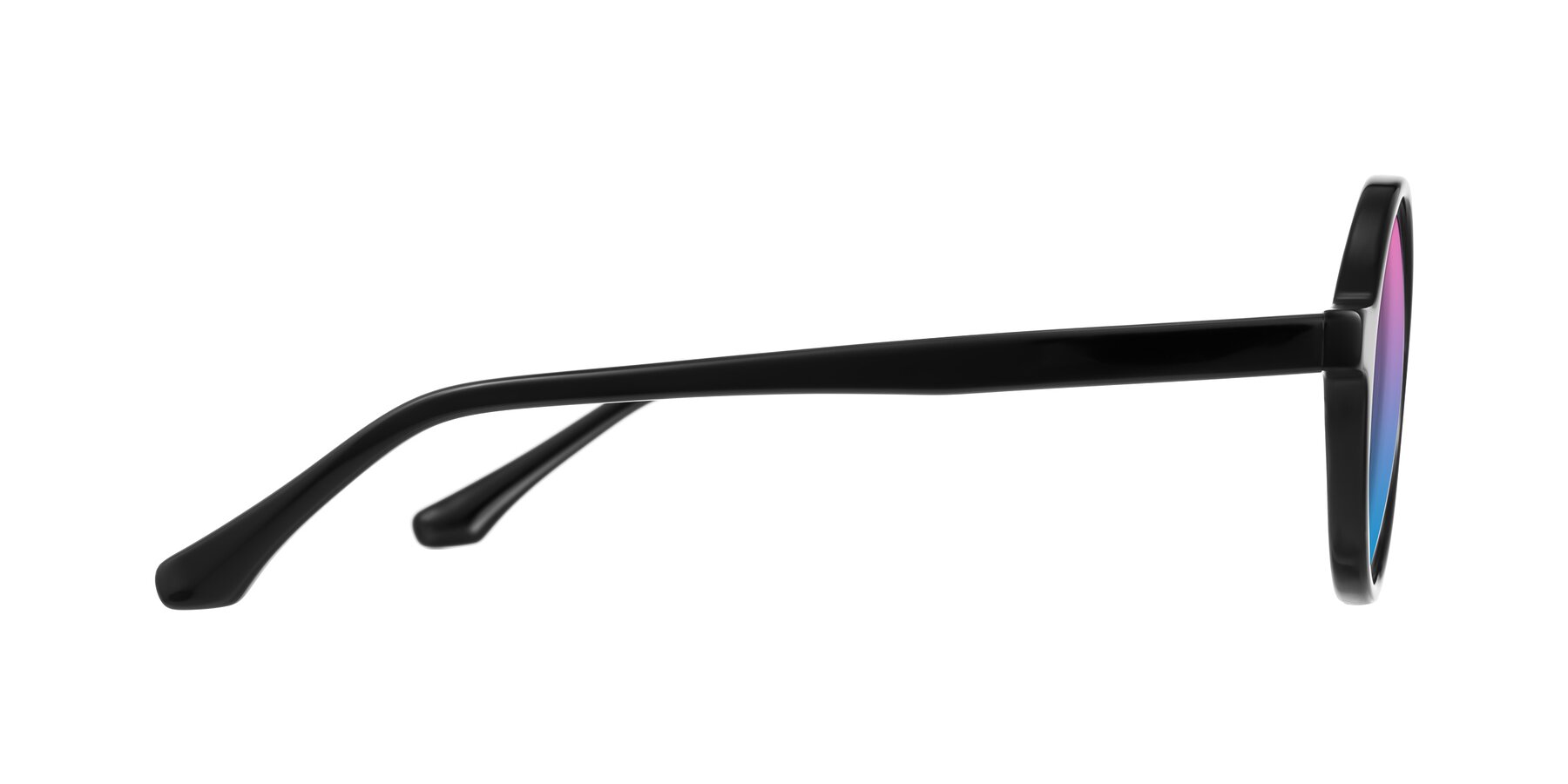 Side of Clady in Black with Pink / Blue Gradient Lenses