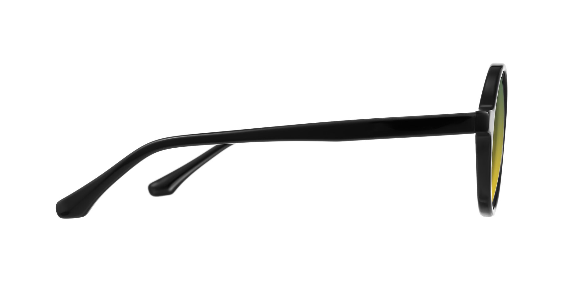 Side of Clady in Black with Green / Yellow Gradient Lenses