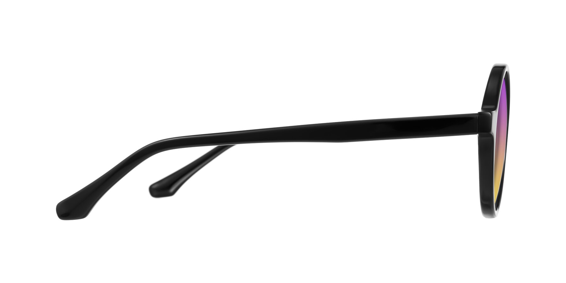 Side of Clady in Black with Purple / Yellow Gradient Lenses
