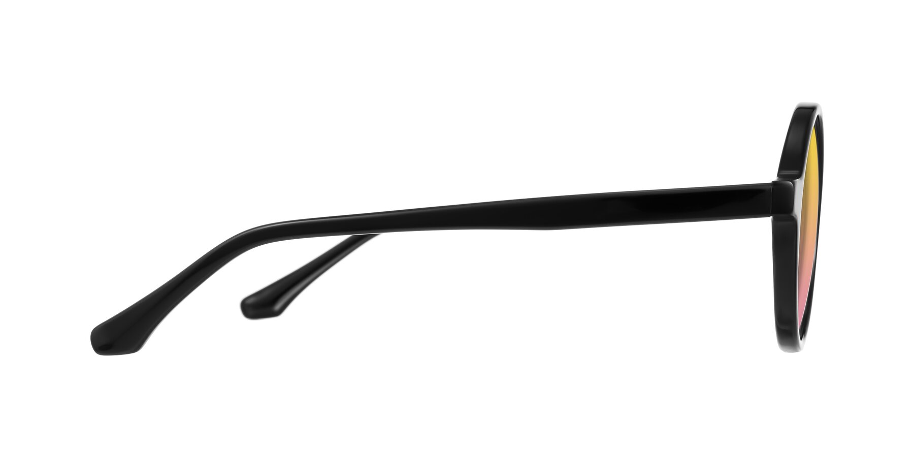Side of Clady in Black with Yellow / Pink Gradient Lenses