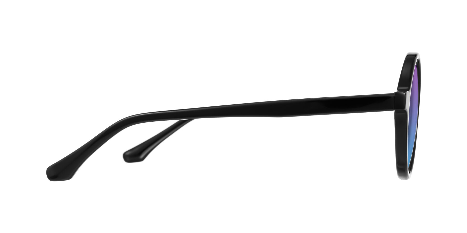 Side of Clady in Black with Purple / Blue Gradient Lenses