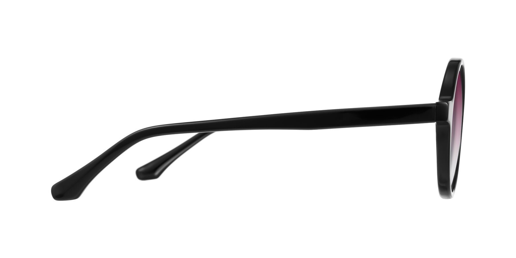 Side of Clady in Black with Wine Gradient Lenses