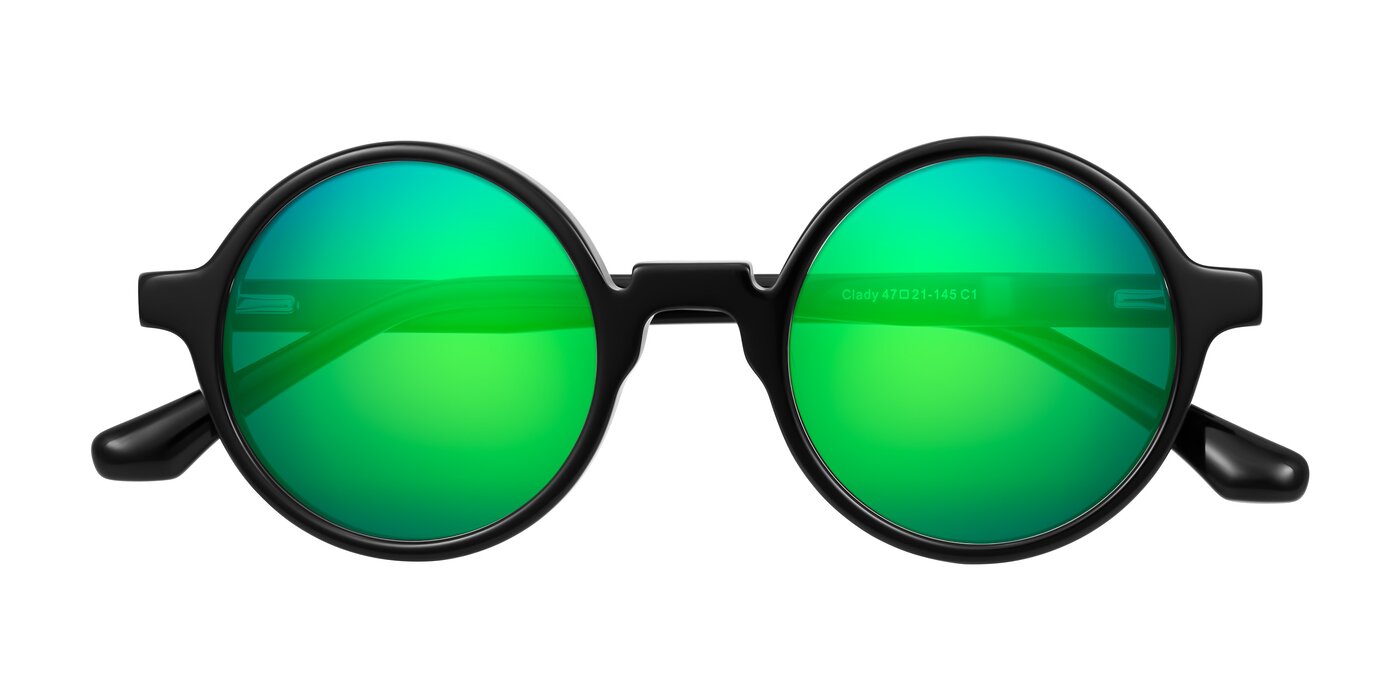 Clady - Black Flash Mirrored Sunglasses