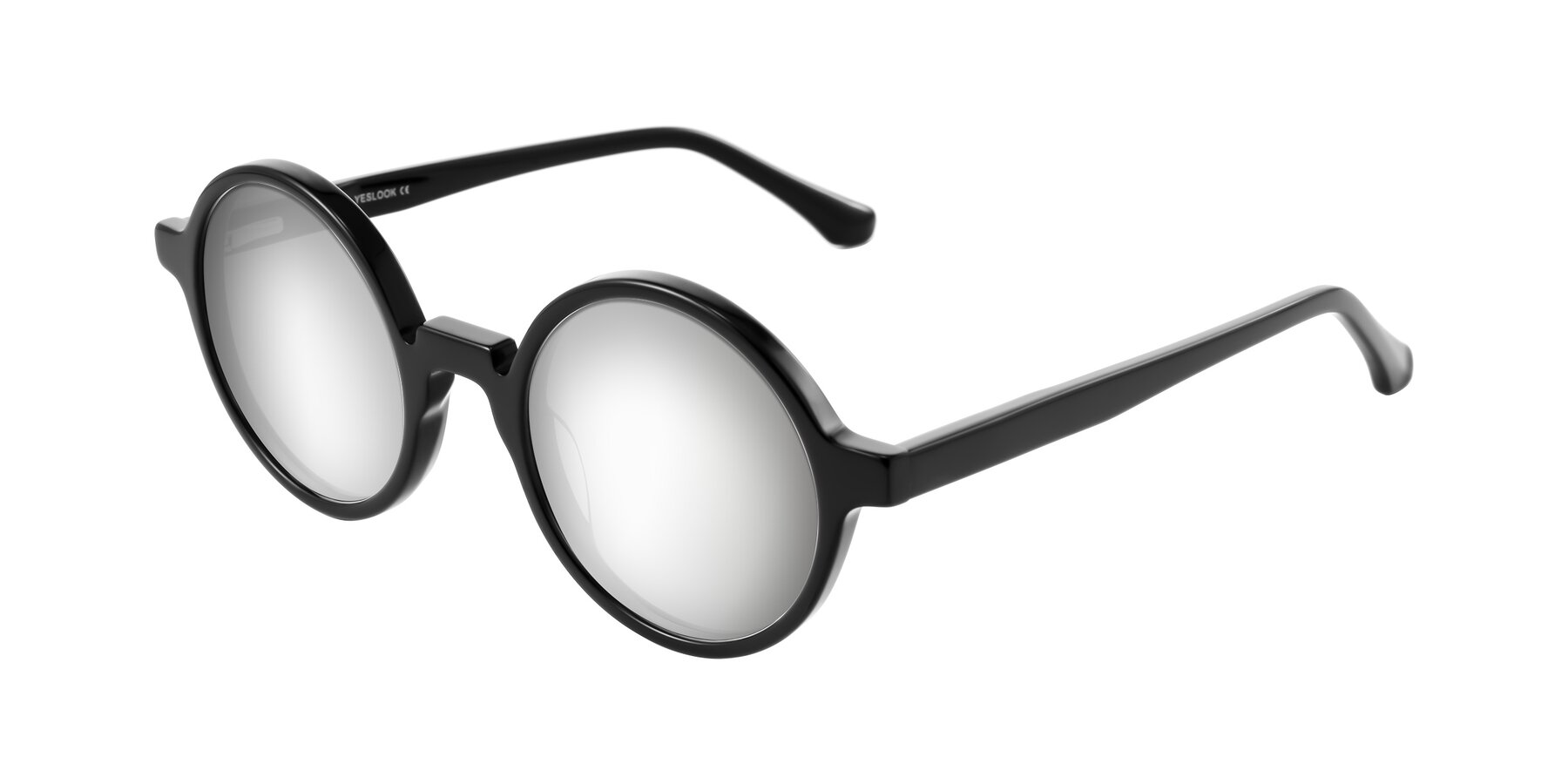 Angle of Clady in Black with Silver Mirrored Lenses