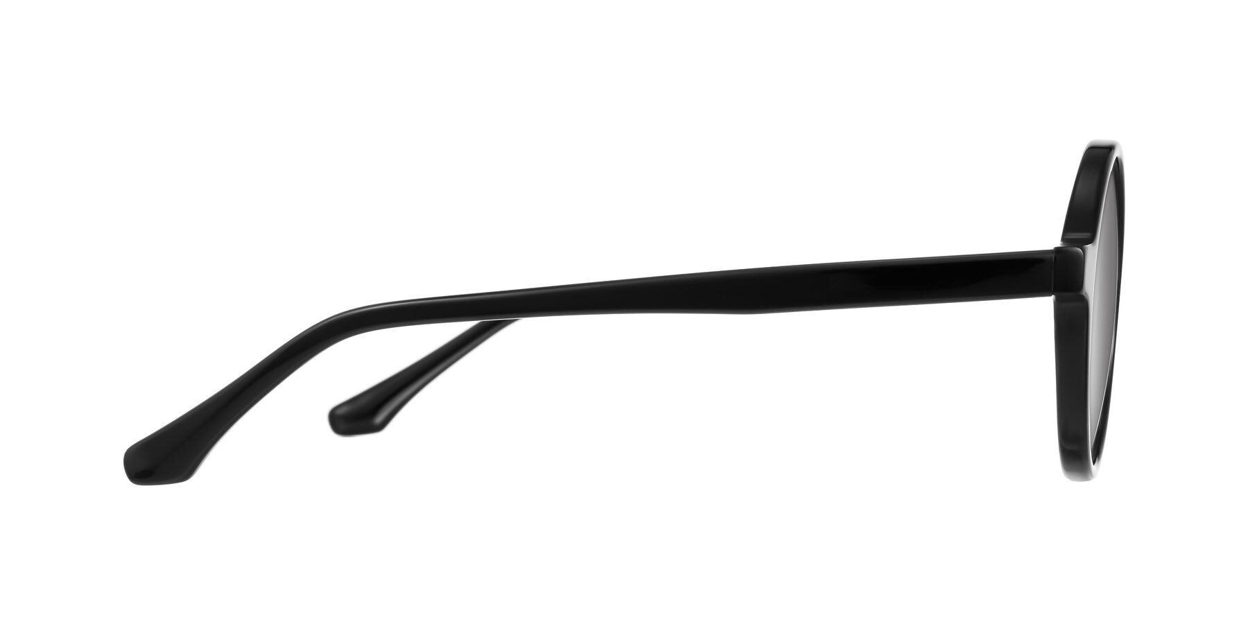 Side of Clady in Black with Silver Mirrored Lenses