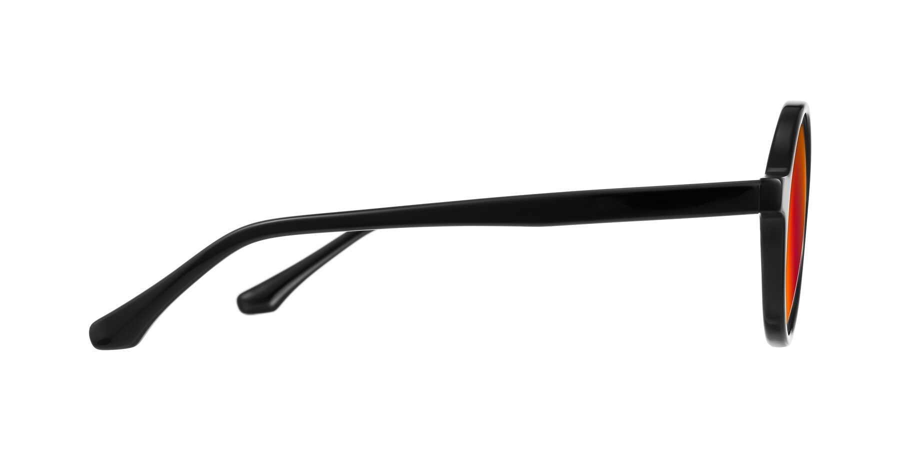 Side of Clady in Black with Red Gold Mirrored Lenses