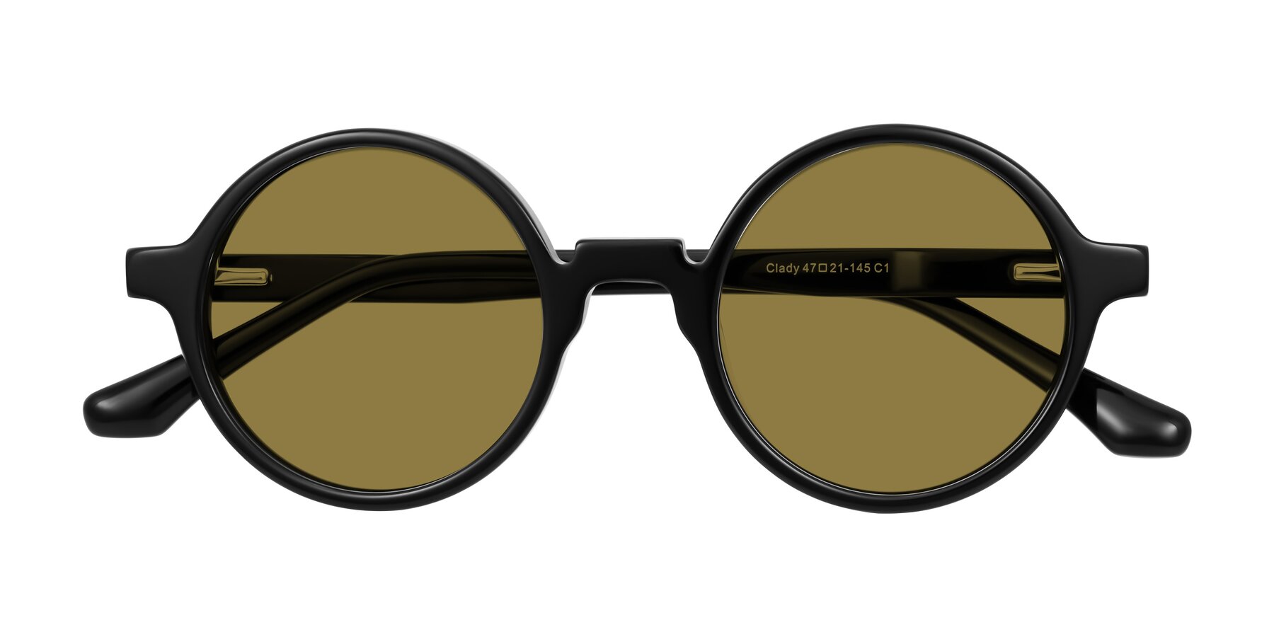 Folded Front of Clady in Black with Brown Polarized Lenses