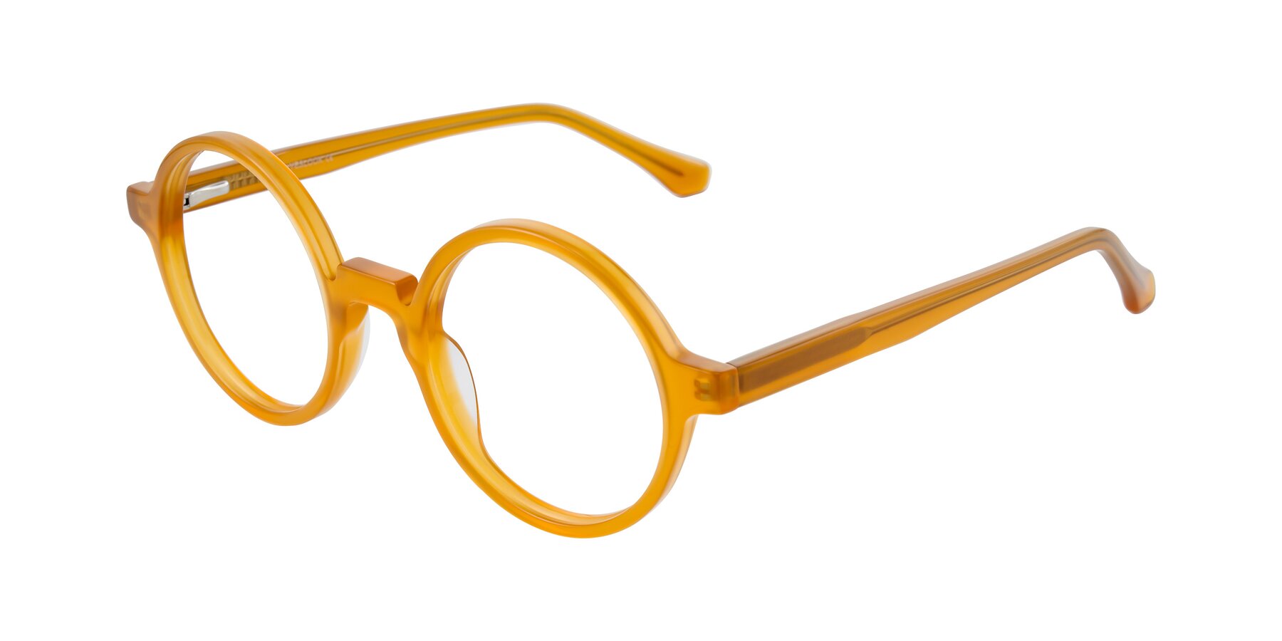 Angle of Clady in Caramel with Clear Eyeglass Lenses