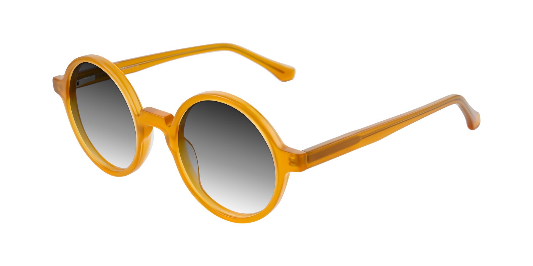 Angle of Clady in Caramel with Gray Gradient Lenses