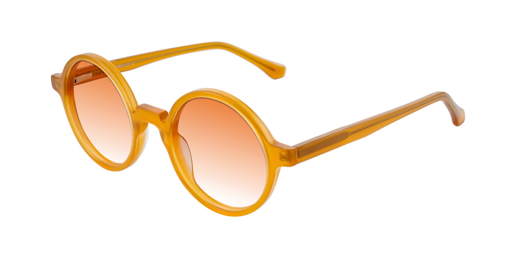 Angle of Clady in Caramel with Orange Gradient Lenses