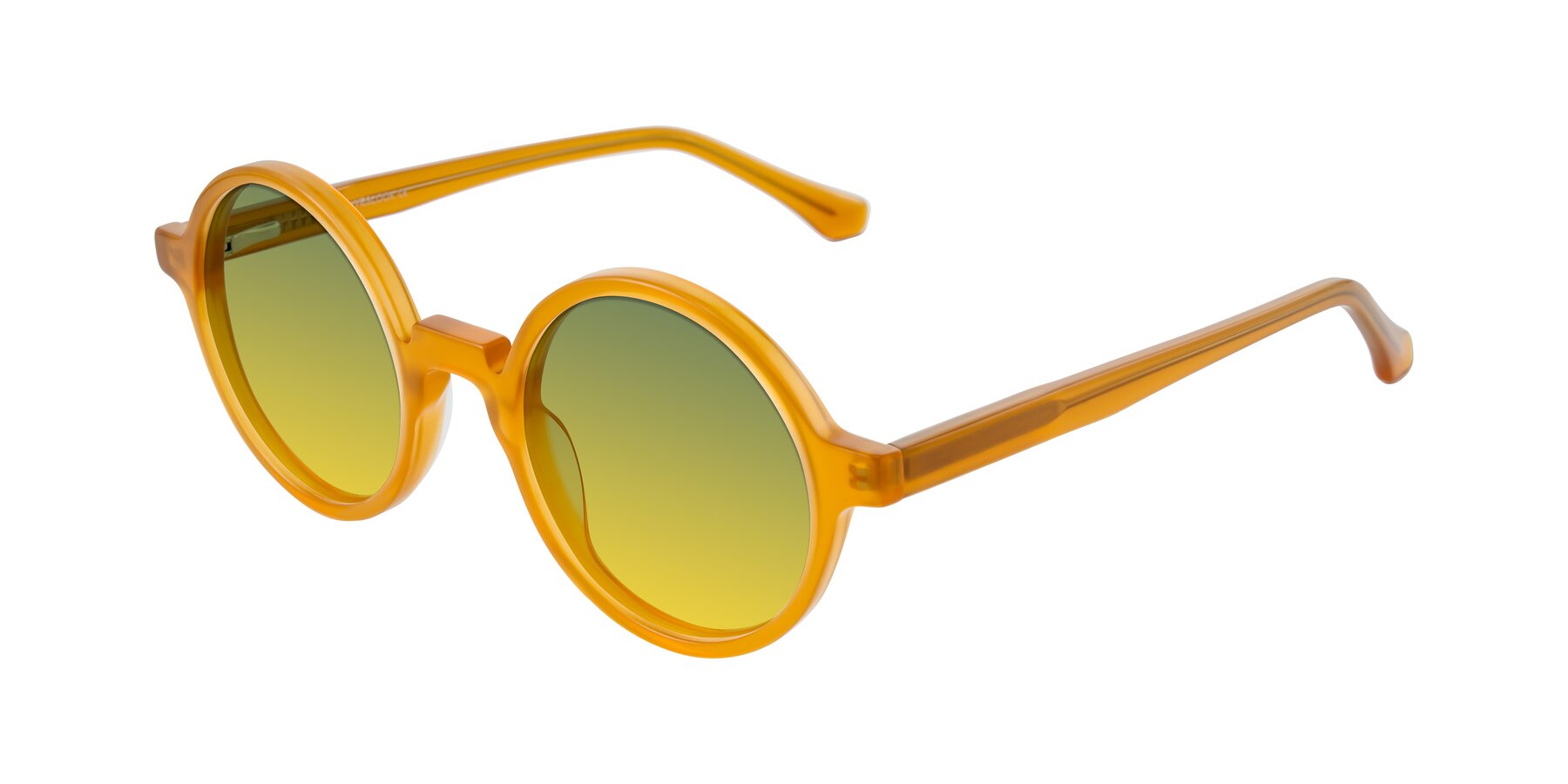 Angle of Clady in Caramel with Green / Yellow Gradient Lenses