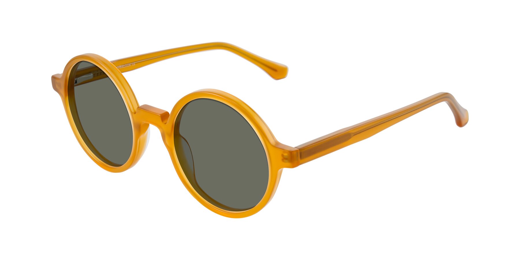 Angle of Clady in Caramel with Gray Polarized Lenses