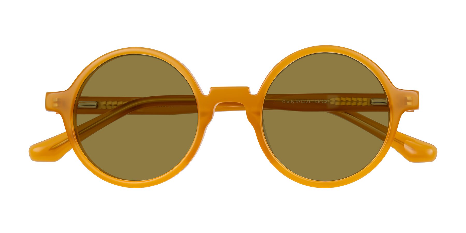 Folded Front of Clady in Caramel with Brown Polarized Lenses