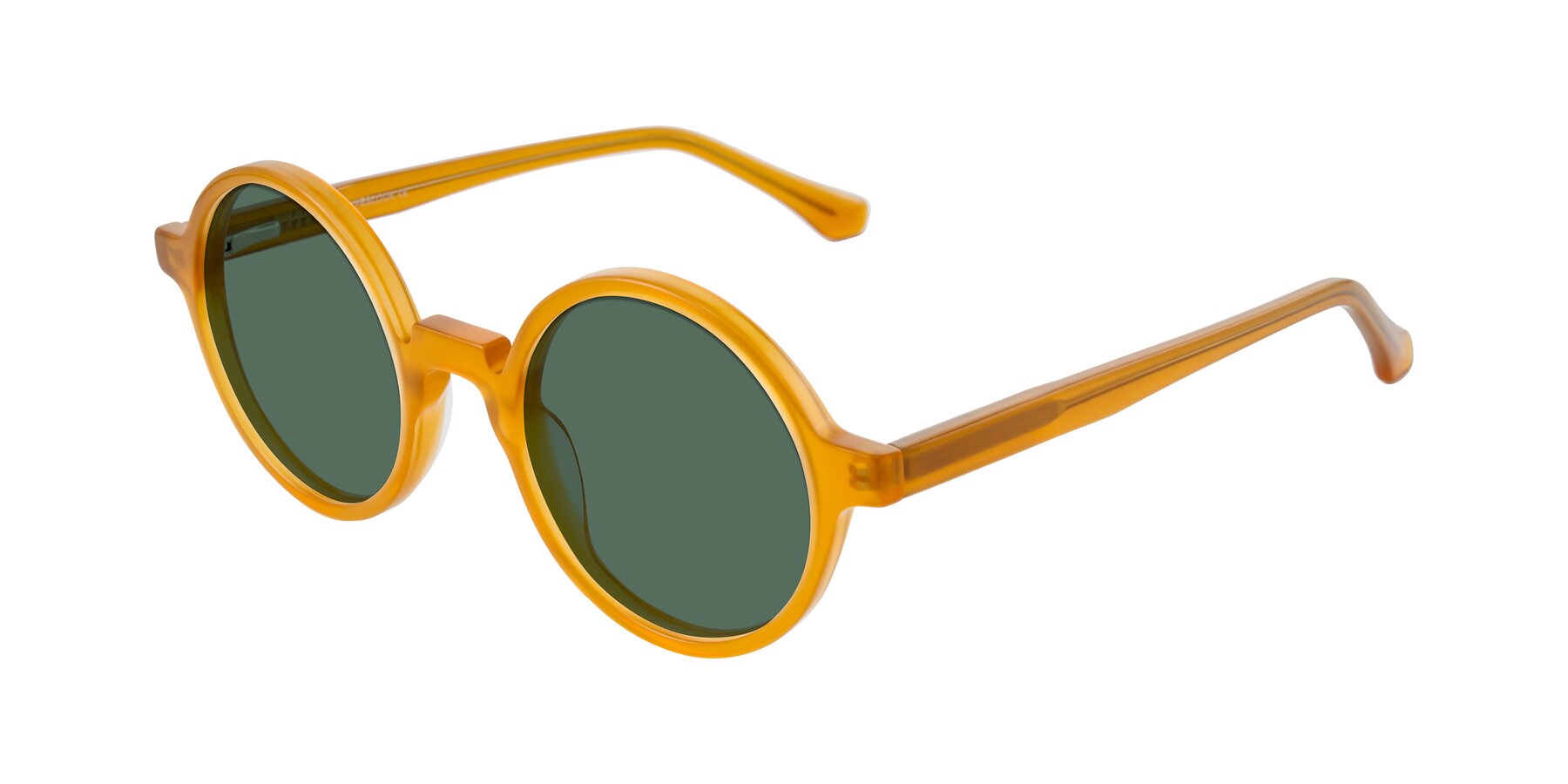 Angle of Clady in Caramel with Green Polarized Lenses