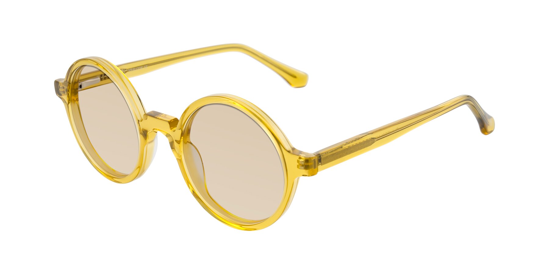 Angle of Clady in Mustard Crystal with Light Brown Tinted Lenses