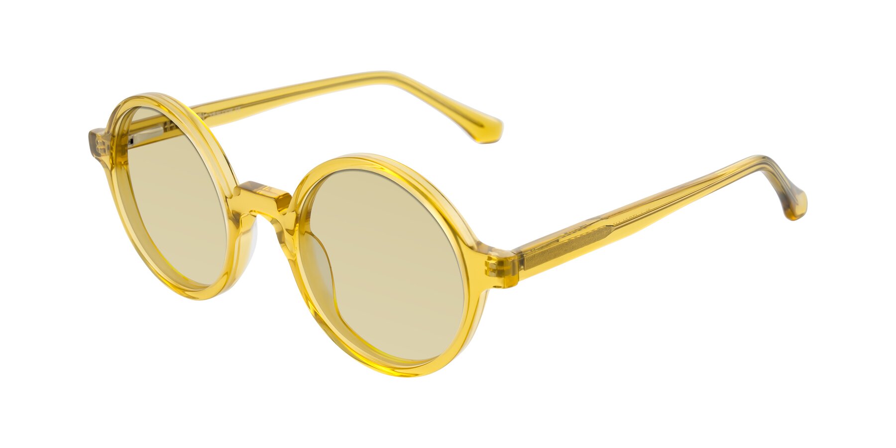 Angle of Clady in Mustard Crystal with Light Champagne Tinted Lenses