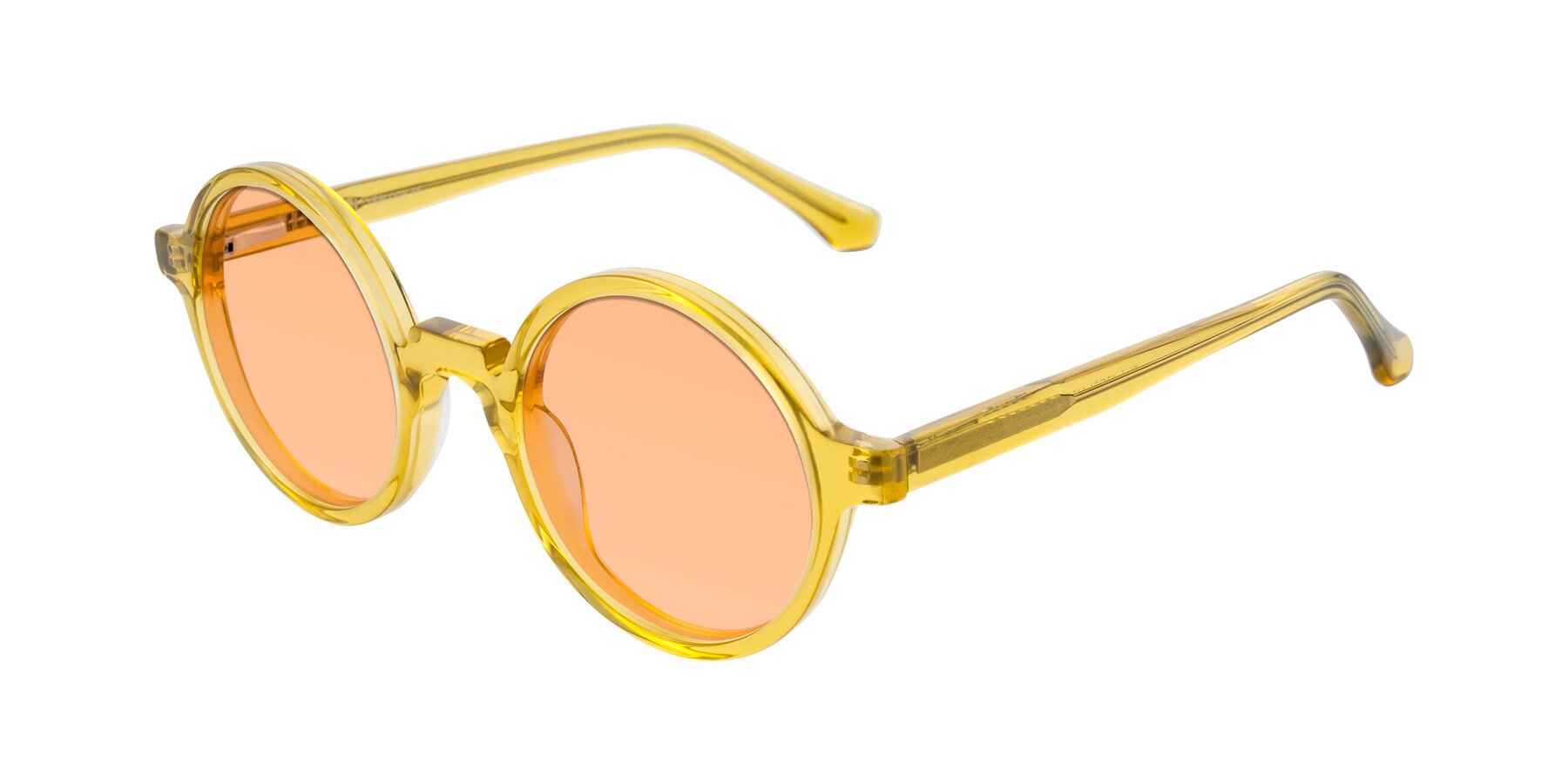 Angle of Clady in Mustard Crystal with Light Orange Tinted Lenses