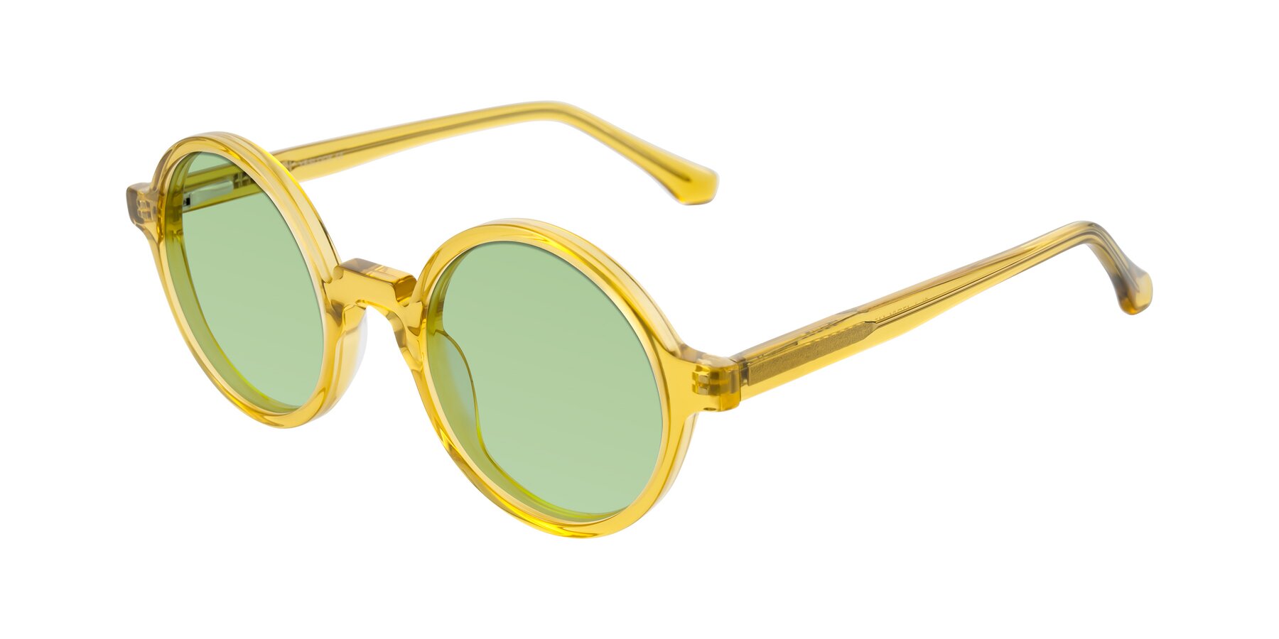 Angle of Clady in Mustard Crystal with Medium Green Tinted Lenses