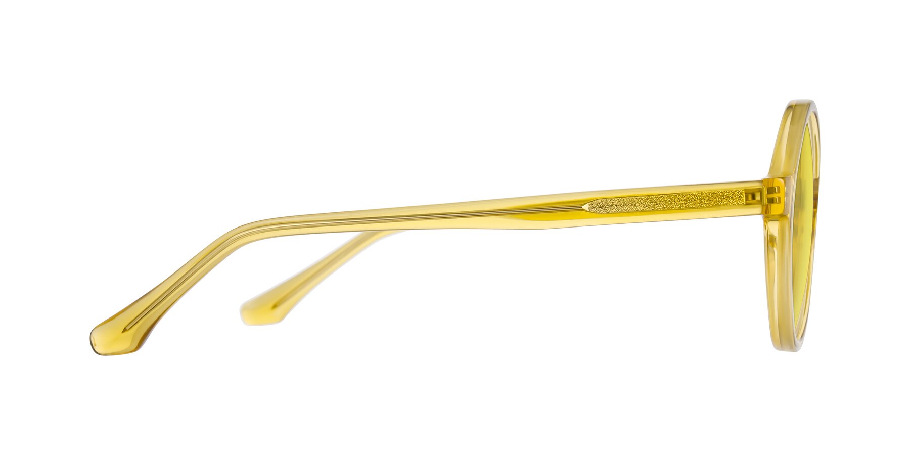 Side of Clady in Mustard Crystal with Medium Yellow Tinted Lenses