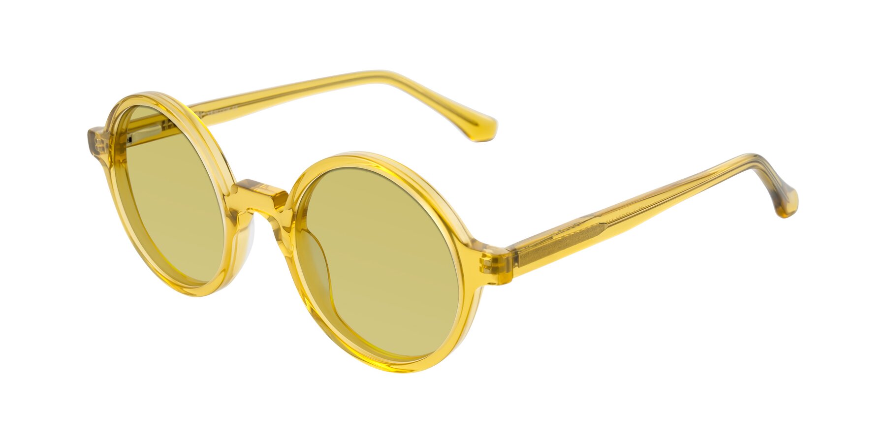 Angle of Clady in Mustard Crystal with Medium Champagne Tinted Lenses