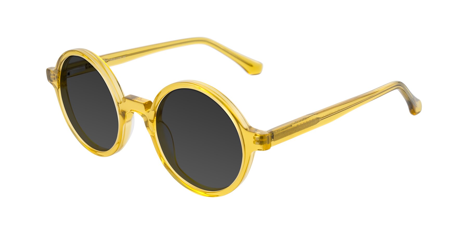 Angle of Clady in Mustard Crystal with Gray Tinted Lenses