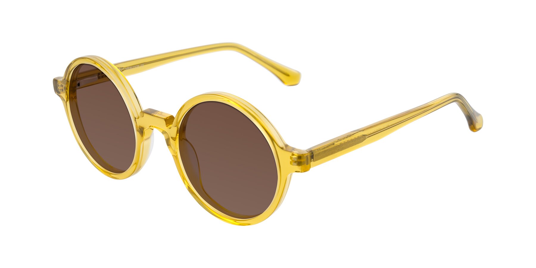 Angle of Clady in Mustard Crystal with Brown Tinted Lenses