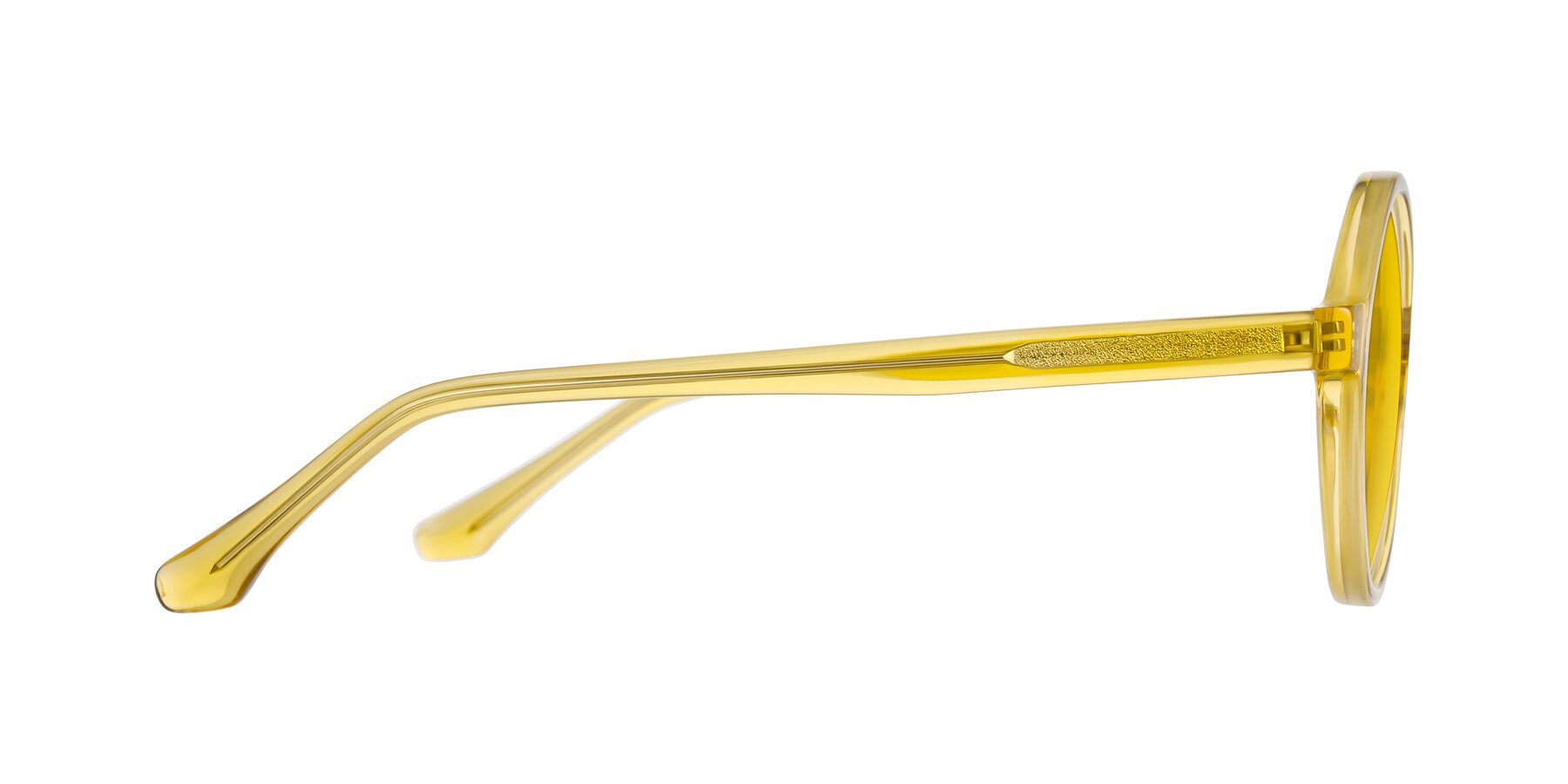 Side of Clady in Mustard Crystal with Yellow Tinted Lenses