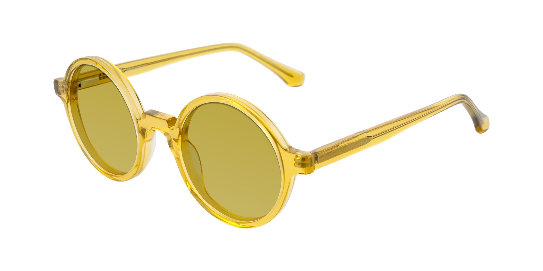 Angle of Clady in Mustard Crystal with Champagne Tinted Lenses