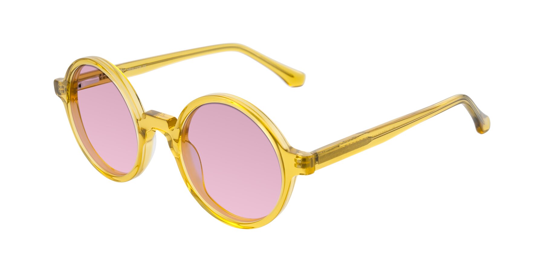 Angle of Clady in Mustard Crystal with Light Wine Tinted Lenses