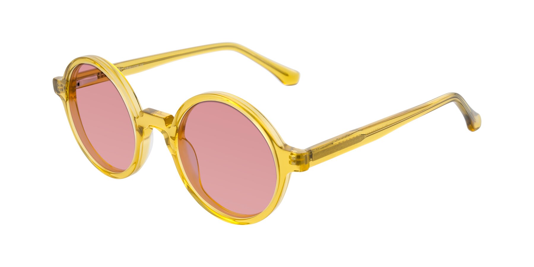 Angle of Clady in Mustard Crystal with Medium Garnet Tinted Lenses