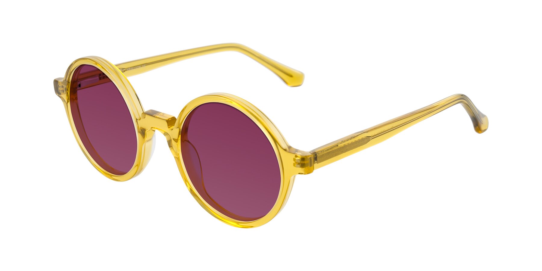 Angle of Clady in Mustard Crystal with Wine Tinted Lenses