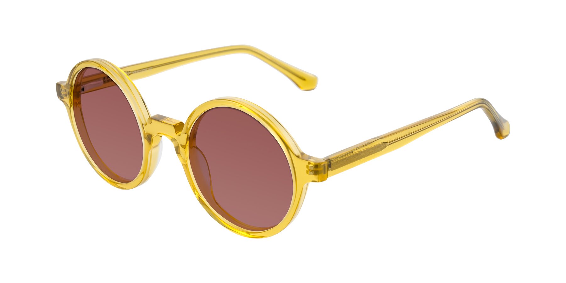 Angle of Clady in Mustard Crystal with Garnet Tinted Lenses