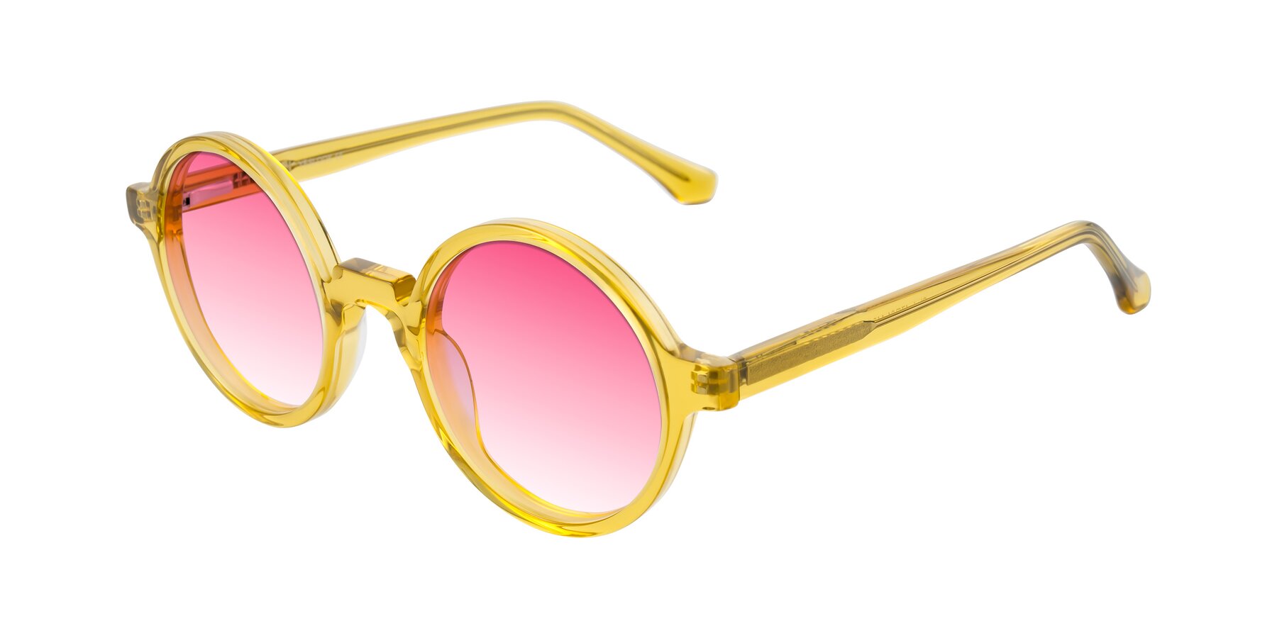 Angle of Clady in Mustard Crystal with Pink Gradient Lenses